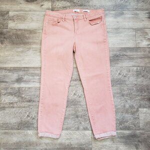 Jessica Simpson Peach Rolled Crop Skinny Jeans 14